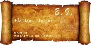 Bátyel Ixion névjegykártya